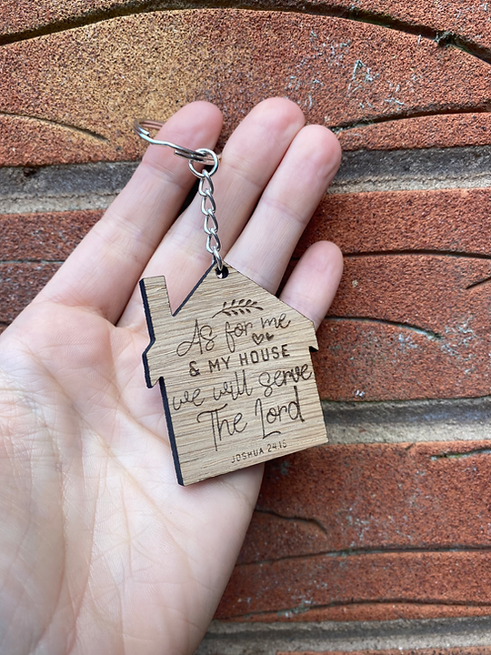As for me and my House Oak Keyring