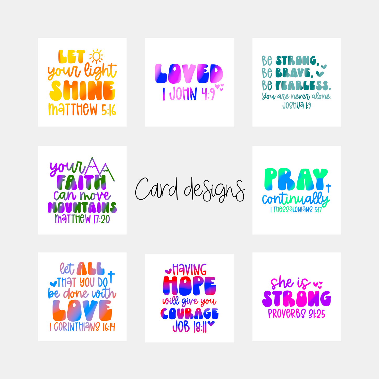 Bible Verse greetings Card with Flag