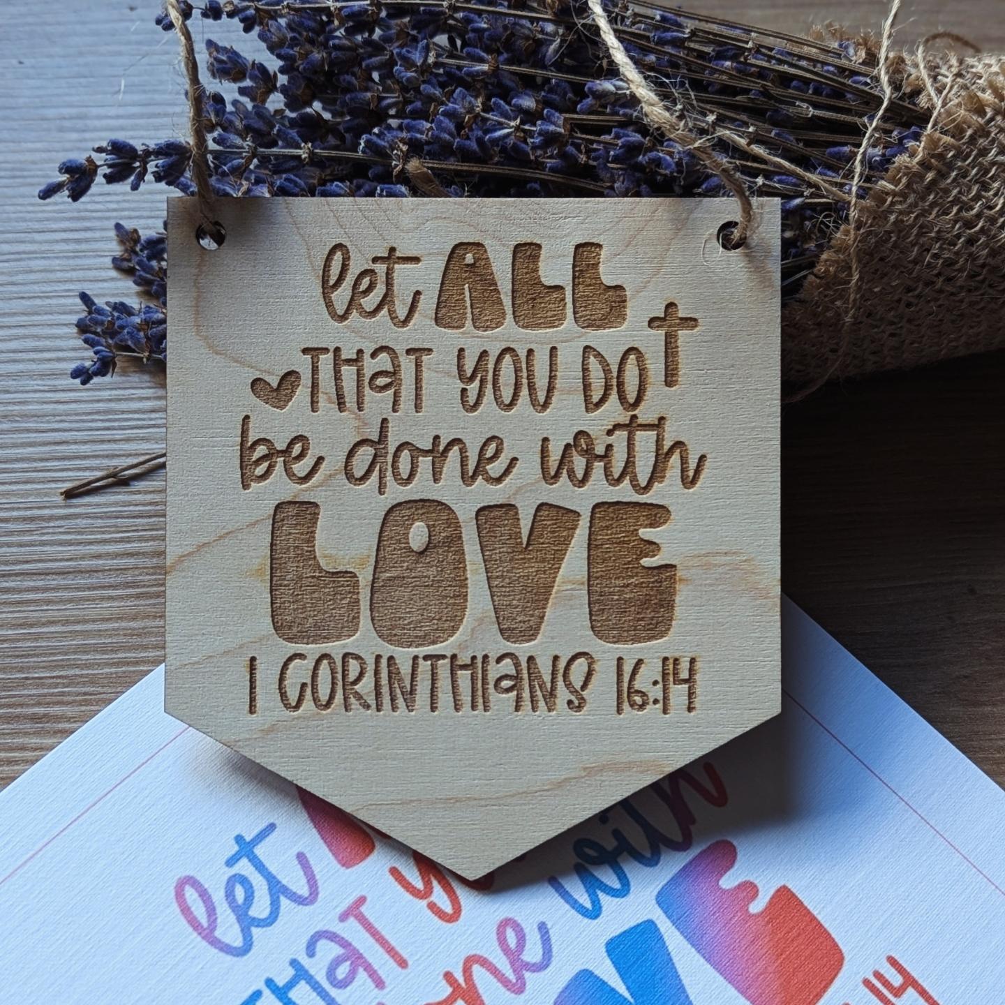 Bible Verse greetings Card with Flag