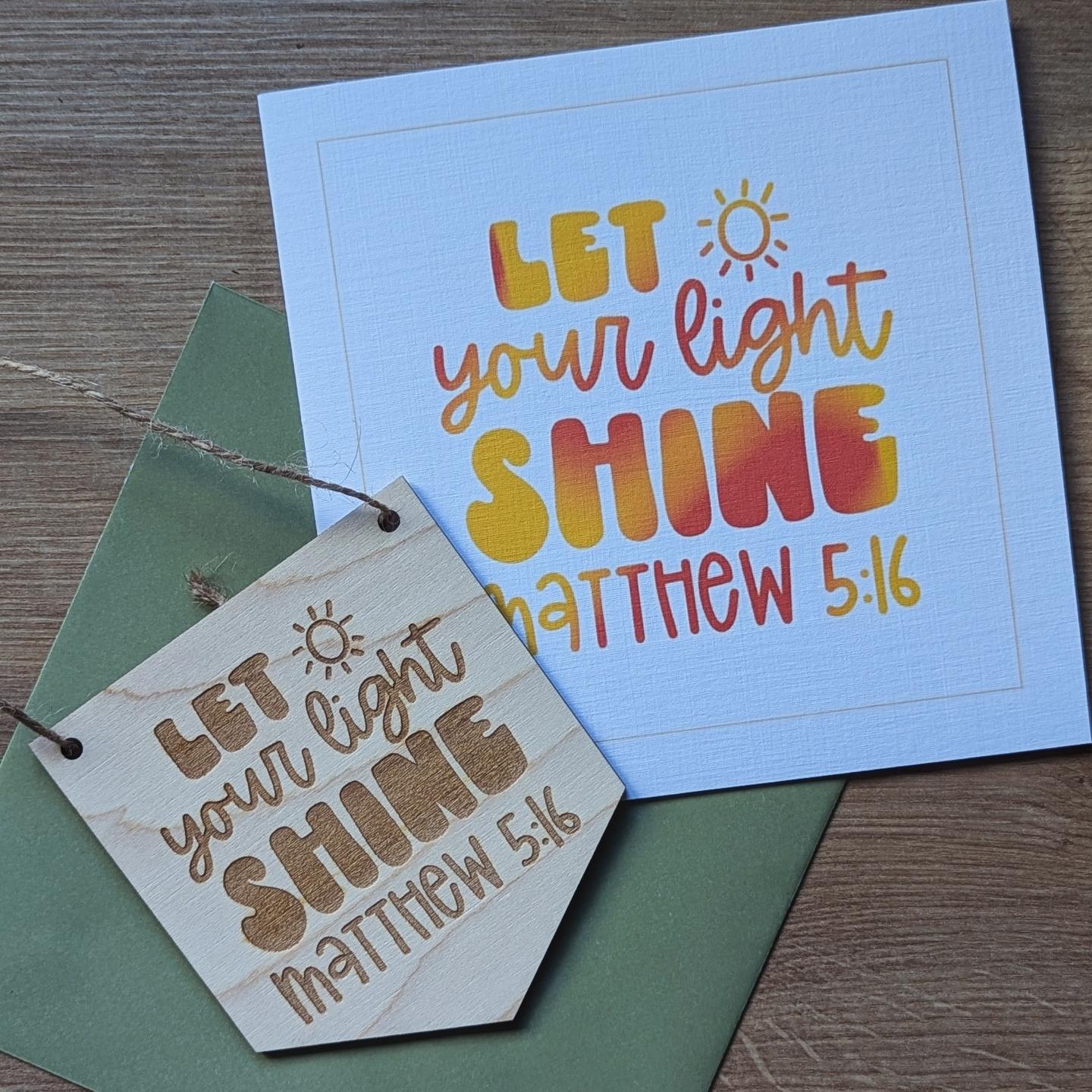 Bible Verse greetings Card with Flag