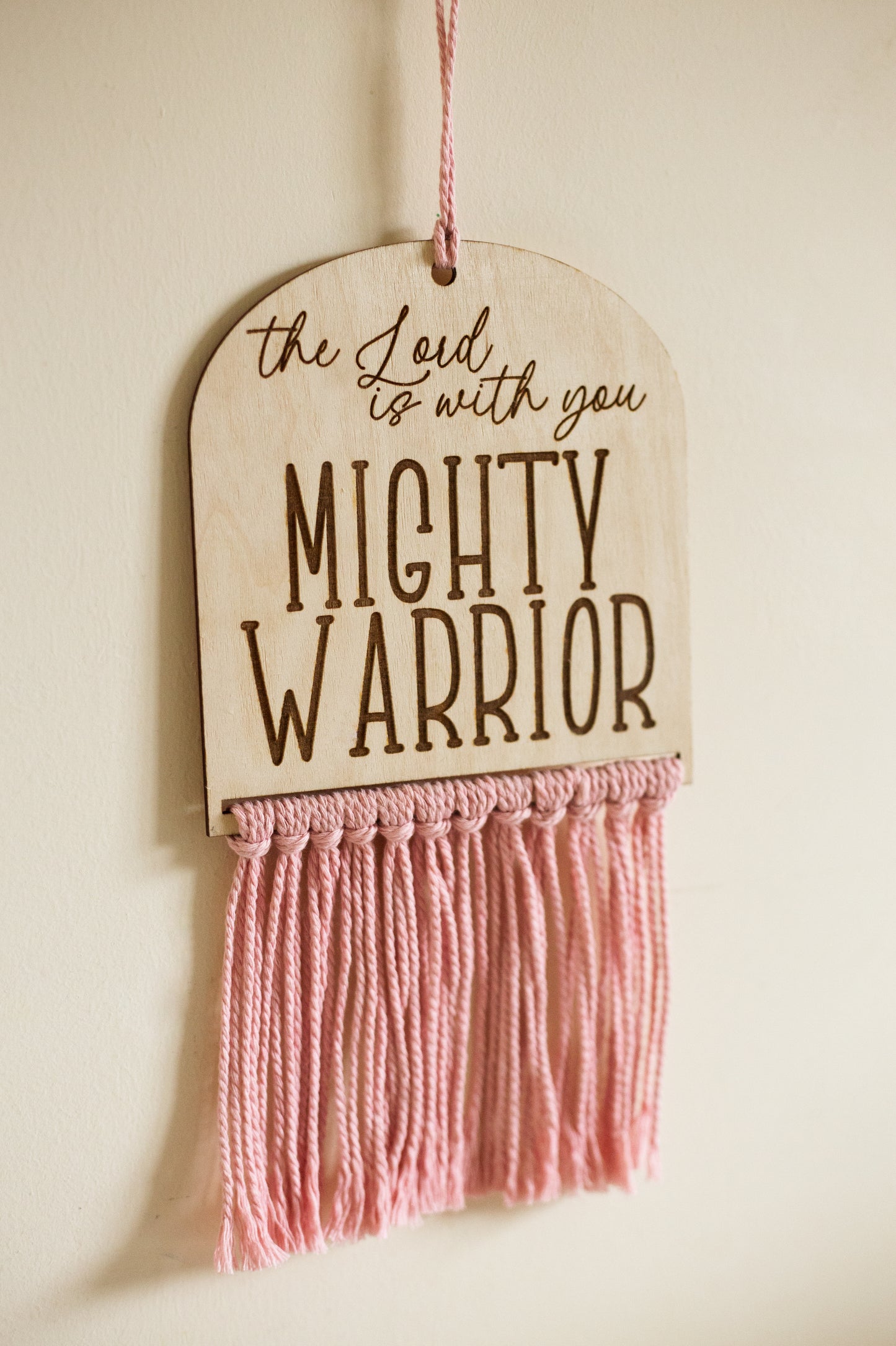 Bible Verse Hanging Macrame Sign Bright Colours - Kids Bible Verse