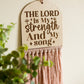 Bible Verse Hanging Macrame Sign Pastel Colours