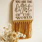 Bible Verse Hanging Macrame Sign Pastel Colours