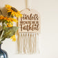 Bible Verse Hanging Macrame Sign Pastel Colours