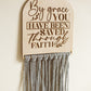 Bible Verse Hanging Macrame Sign Pastel Colours