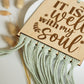 Bible Verse Hanging Macrame Sign Pastel Colours