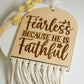 Bible Verse Hanging Macrame Sign Pastel Colours