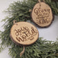 Log Slice Christmas Carol Decorations