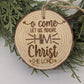 Log Slice Christmas Carol Decorations