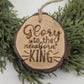Log Slice Christmas Carol Decorations