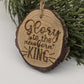 Log Slice Christmas Carol Decorations