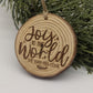 Log Slice Christmas Carol Decorations