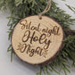 Log Slice Christmas Carol Decorations