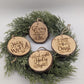Log Slice Christmas Carol Decorations