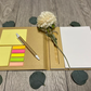 Faith Hope Love Notebook with sticky notes