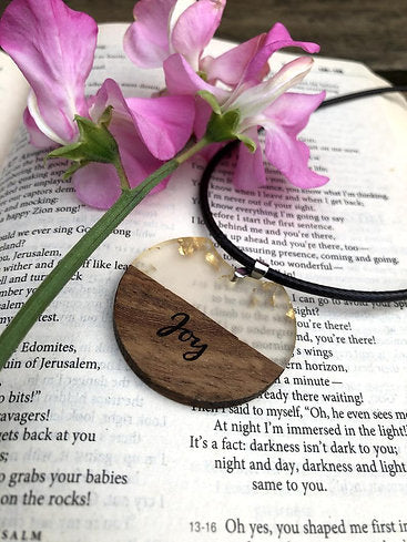 Personalised Wood and Resin Necklace